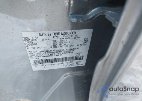 2008 Ford Edge Sel из США, поврежденный, VIN 2FMDK48C88BB34794